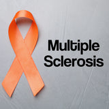 A white panel with the words – Multiple Sclerosis – on it