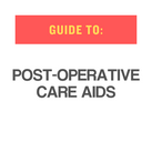 A white panel with the words – Guide to postoperative care equipment – on it