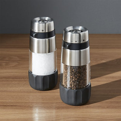 OXO stainless steel salt and pepper grinders