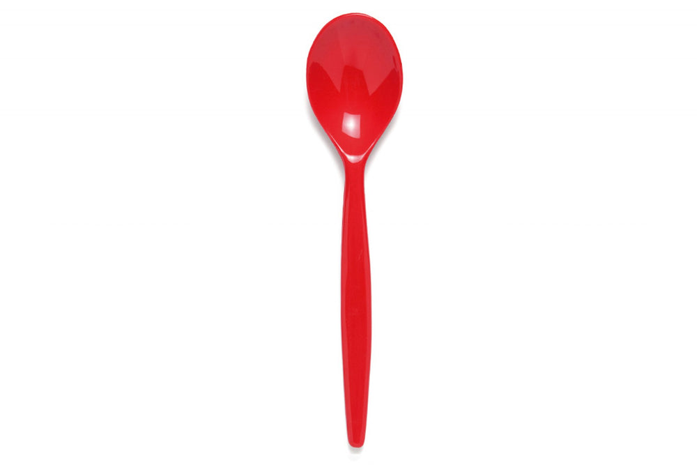 Standard Reusable Dessert Spoon - Red