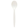 Standard Reusable Dessert Spoon - White