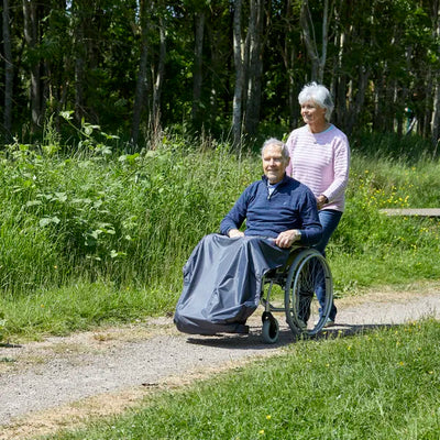 Freestyle Wheelchair Apron in use outdoors