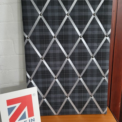 Fabric Notice Board - Grey Watch