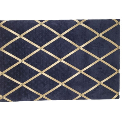 Fabric Notice Board - Black Velvet Gold Ribbon