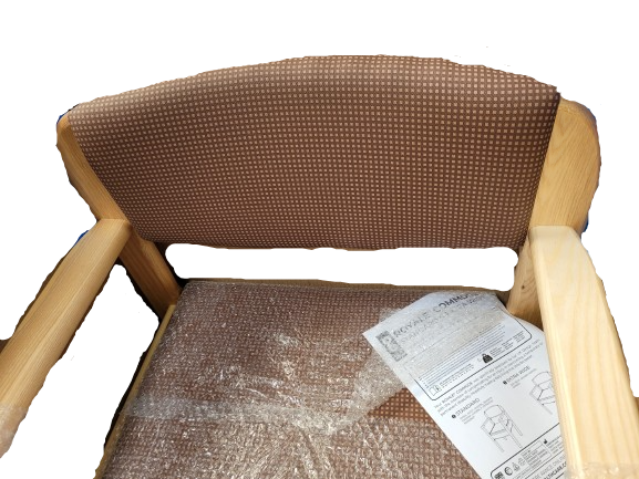 Extra Wide Royale Wooden Commode Chair - Brown, sealed
