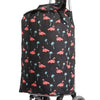 the image shows the hoppa 47 litre lightweight shopping trolley with a flamingo pattern