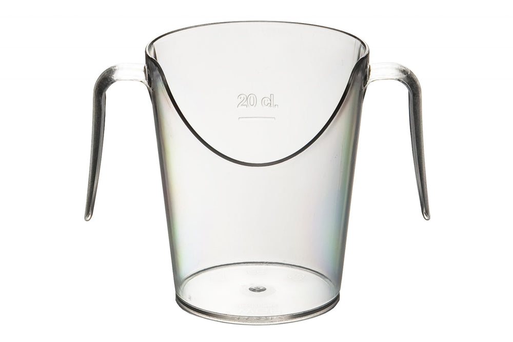 Two Handled Polycarbonate Nose Cup - Clear