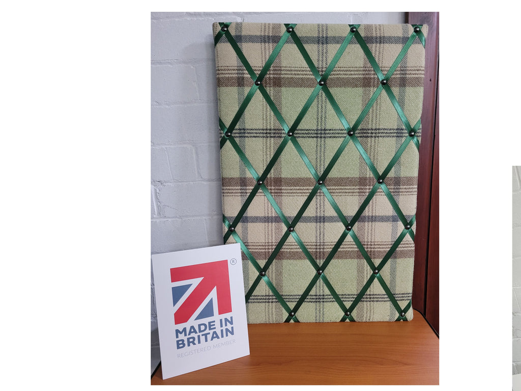 Fabric Notice Board - Forest Green