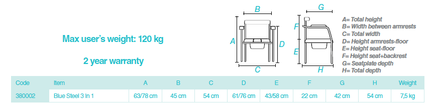 Herdegen 3 in 1 Foldable Toilet Seat - measurements
