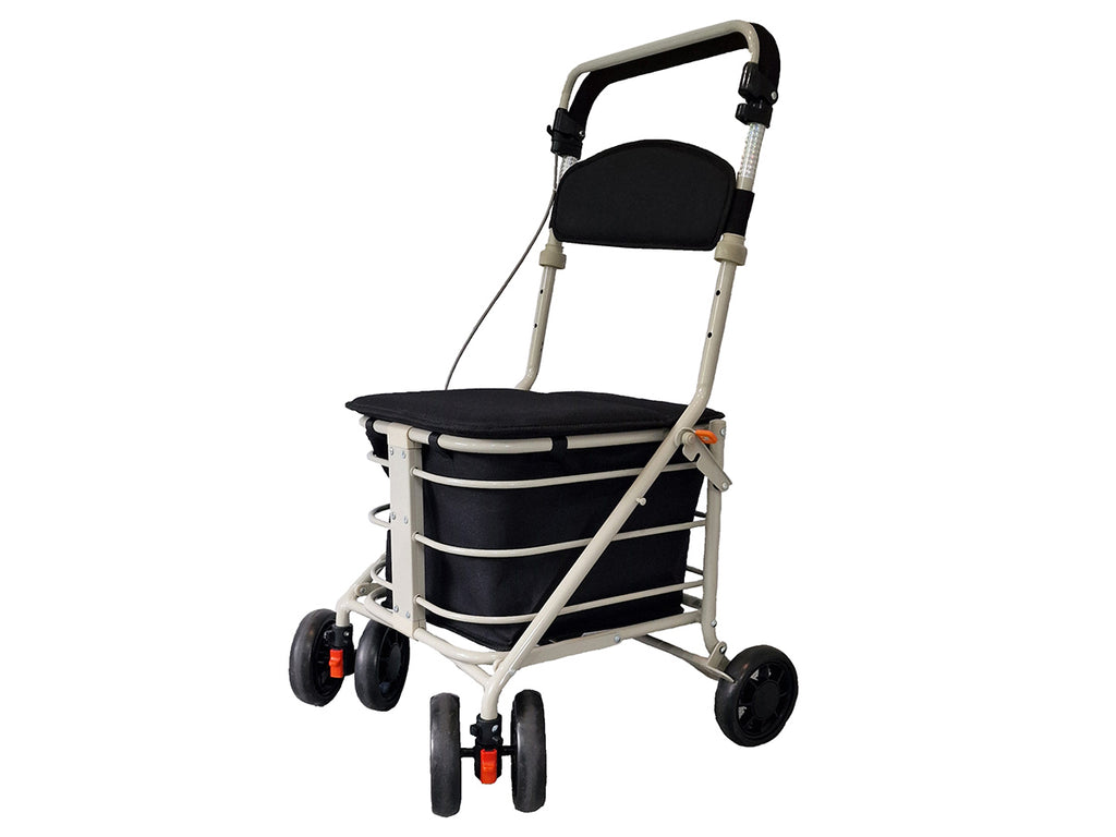Shopping Trolley with Seat - Black