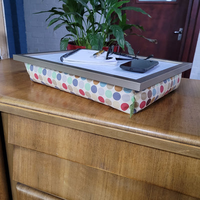 Luxury Lap Tray With Bean Bag from Made in the Mill - Polka Dot Design