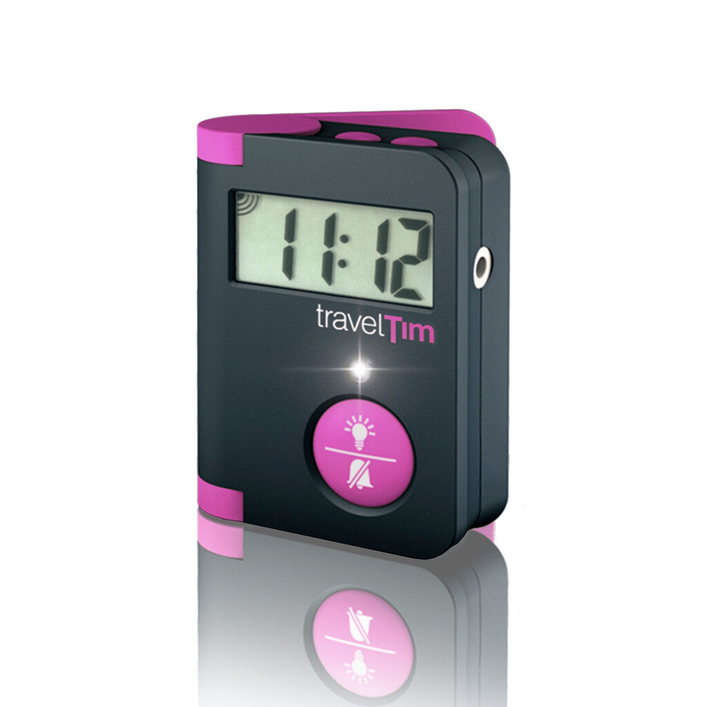 TravelTim Portable Alarm Clock - Pink