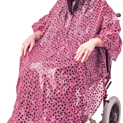 Universal Wheelchair Poncho - Pink Pattern