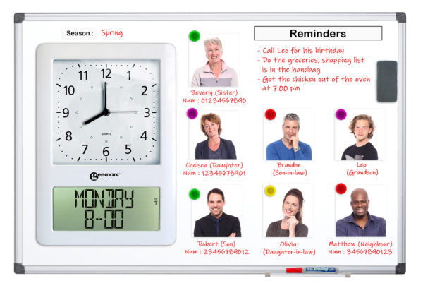 VISO Memoday Clock with stickers, pictures and reminders