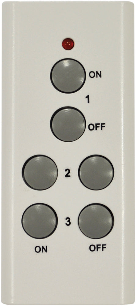 3 Way Remote Control Mains Socket Adaptor Set - remote