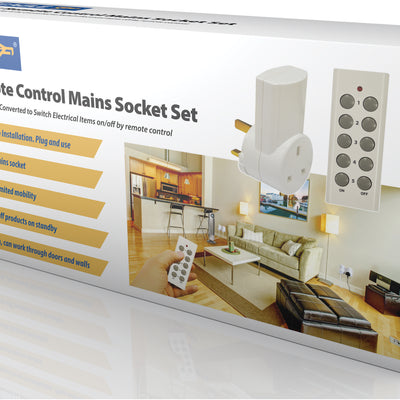 5 Way Remote Control Mains Socket Adaptor Set
