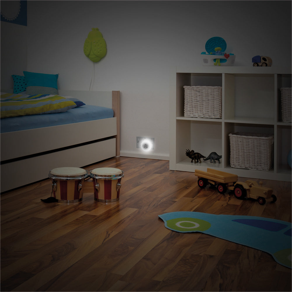 LED Nightlight with 13A Socket. plugged in child's bedroom