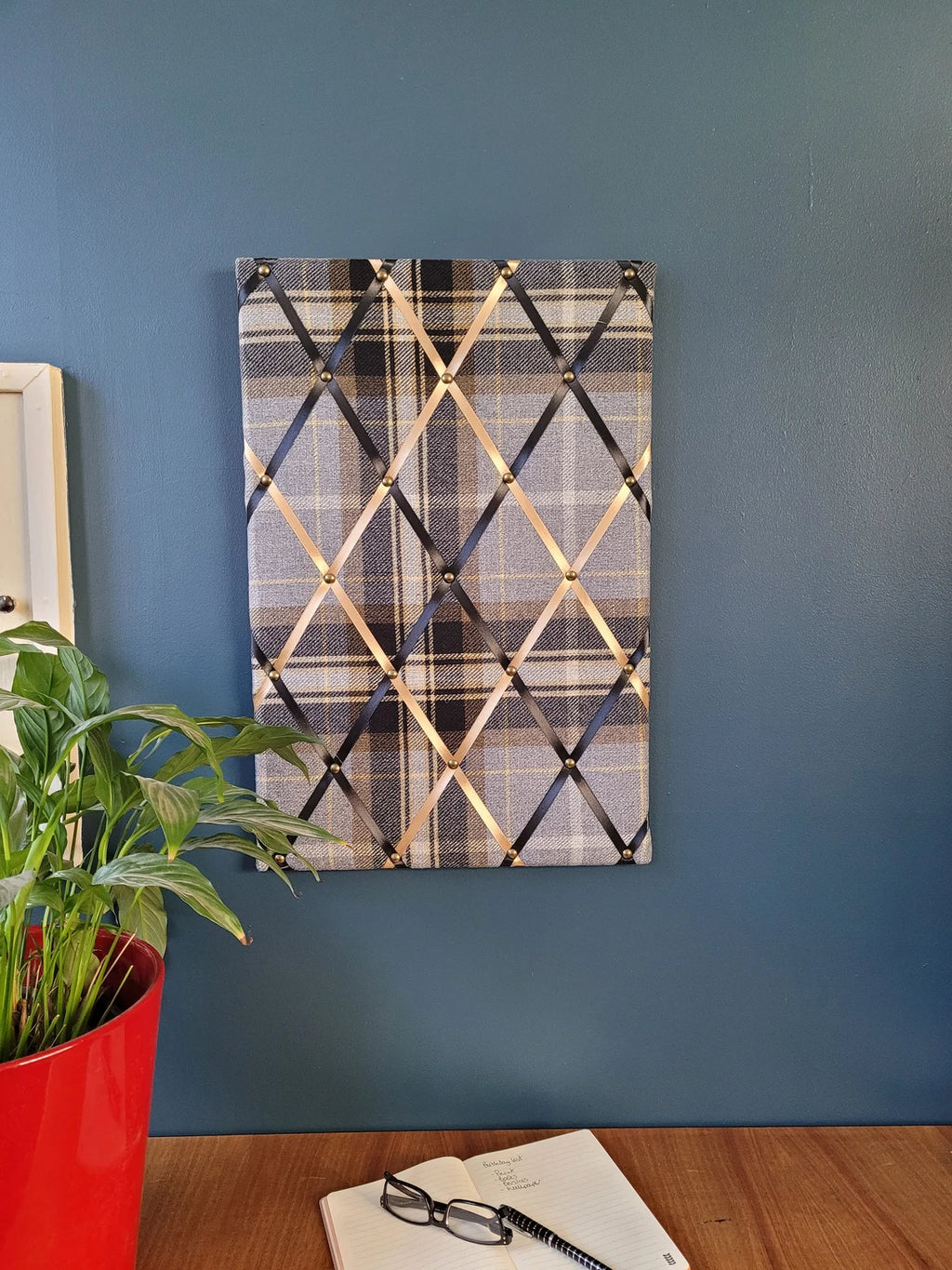 Fabric Notice Board - Beagle Tweed