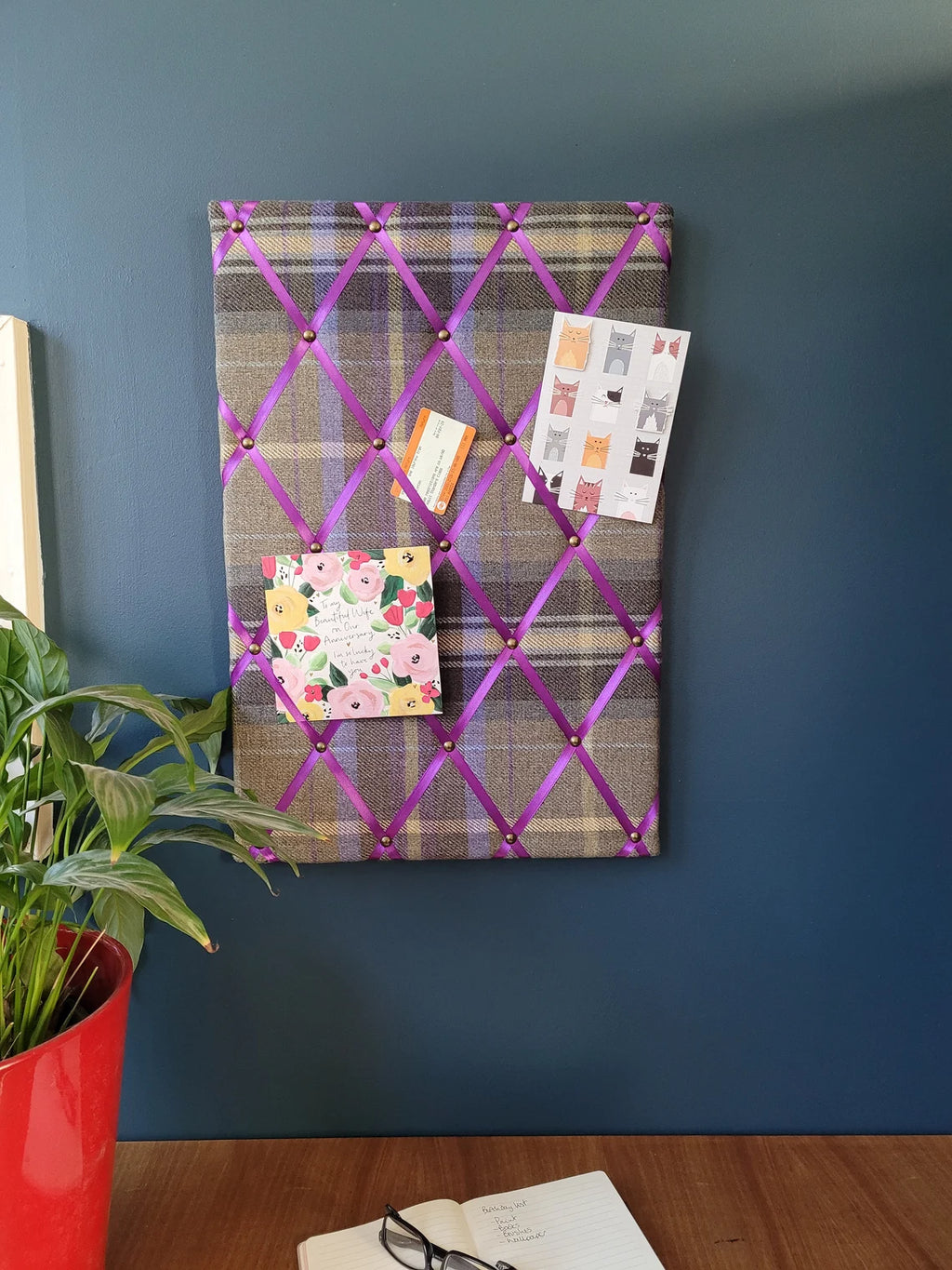 Fabric Notice Board - Bernese Tweed