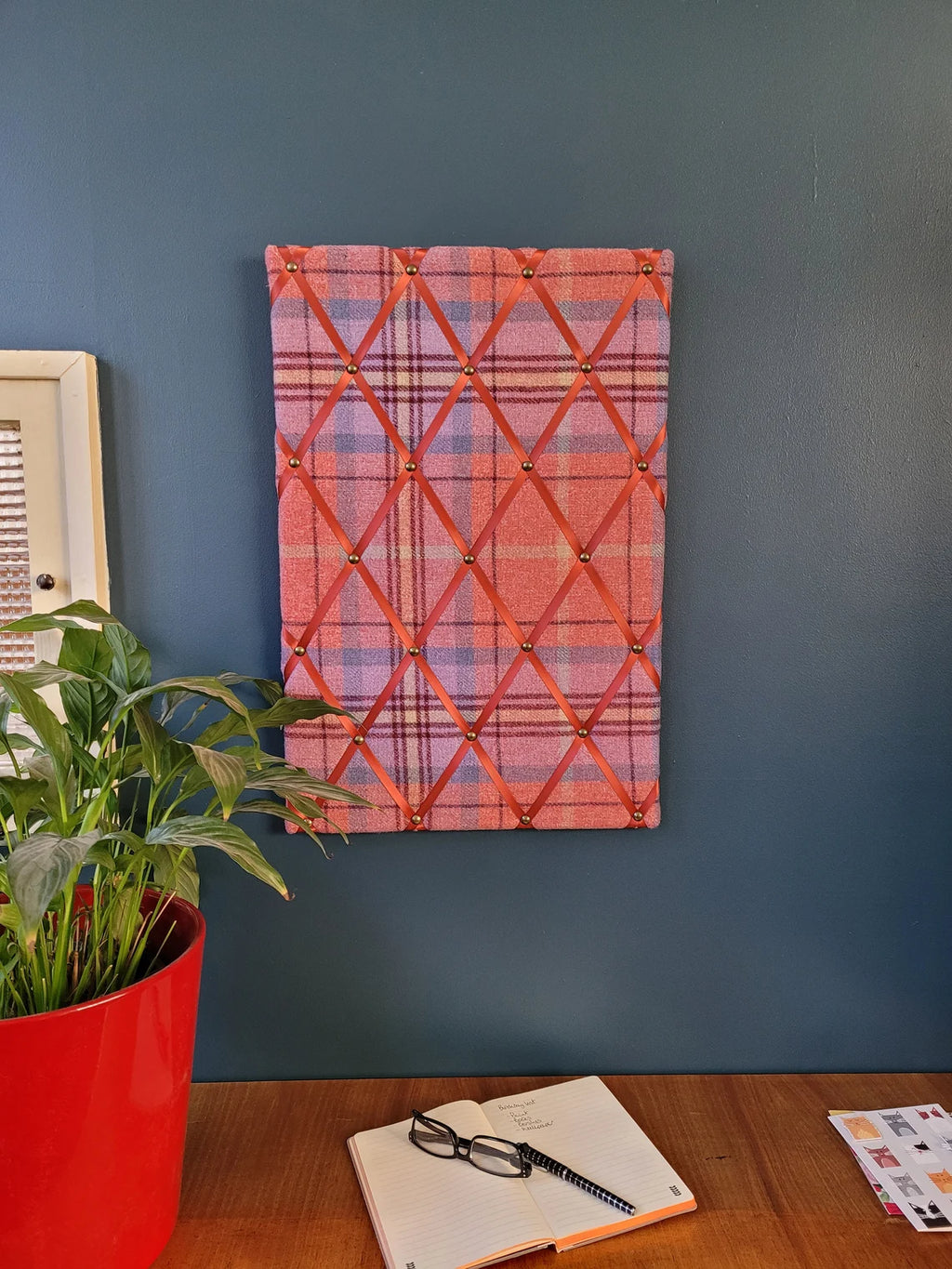 Fabric Notice Board - Bichon Tweed