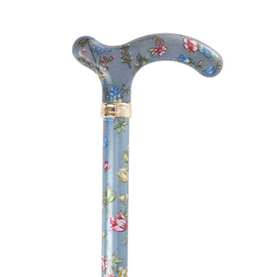 The classic canes slimline chelsea cane in grey floral