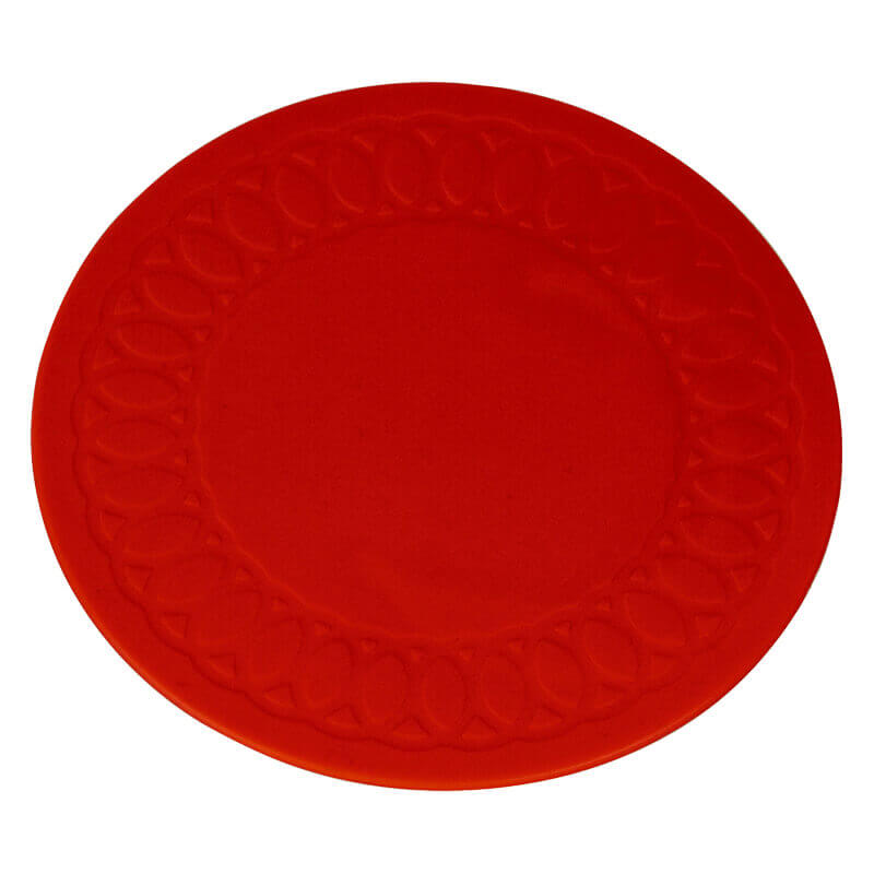 Red Tenura Circular Anti-Slip Coasters