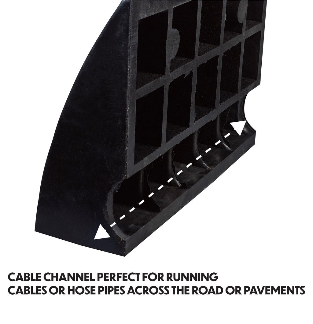 Cable channel perfect for running cables or hose pupes across the road or pavements