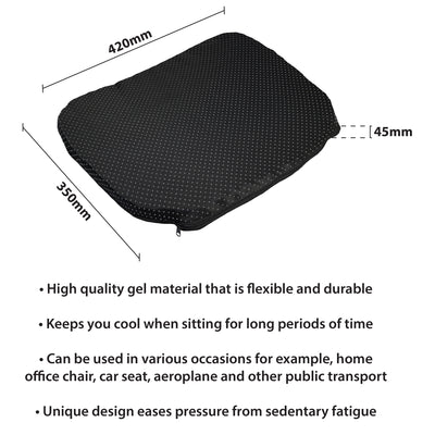 Cool Gel Support Cushion dimensions - 420mm x 350mm x 45mm