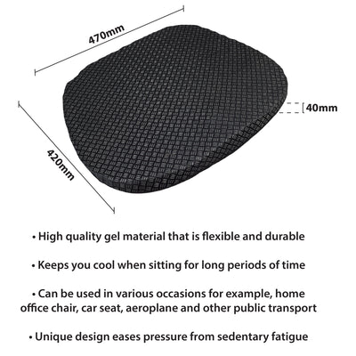 Cooling Gel Support Cushion dimensions - 420x470x40mm