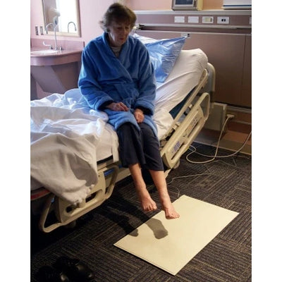 Someone using the Safe Presence Floor Sensor Pad