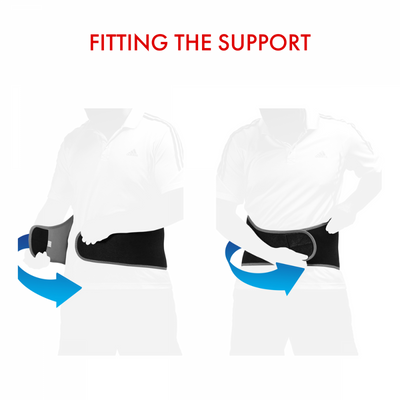 shows how to fit the Vulkan Classic Contoured Back Support
