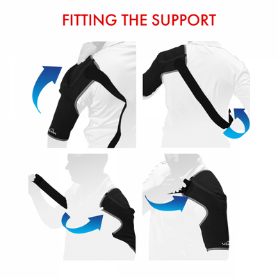 shows how to fit the Vulkan Classic Shoulder Strap Support