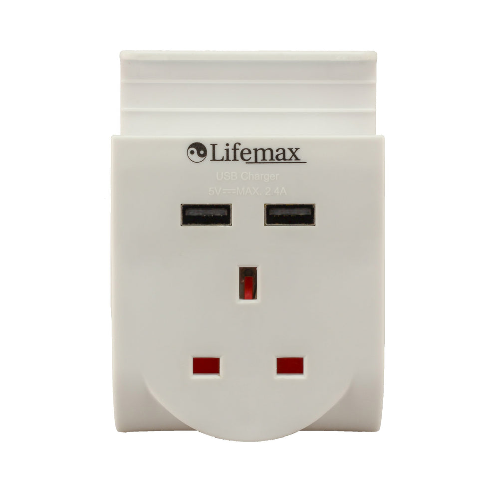 Lifemax Plug Through USB Charging Station