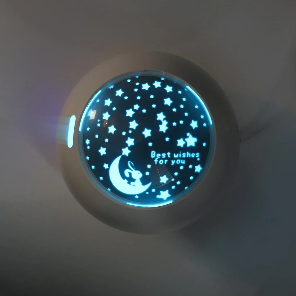 Lifemax Night Light Projection Humidifier - lights on