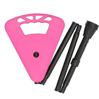 The Pink Height Adjustable Folding Flipstick, folded up.