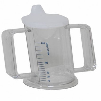 shows the handycup - heavy duty with the lid on