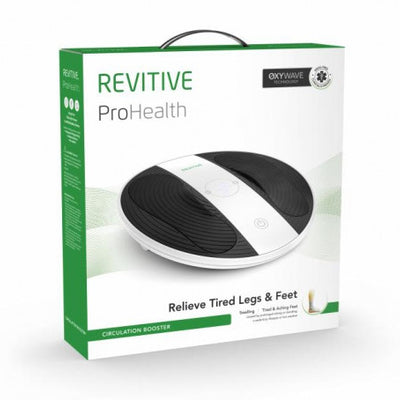 shows the Revitive ProHealth Circulation Booster in the packaging