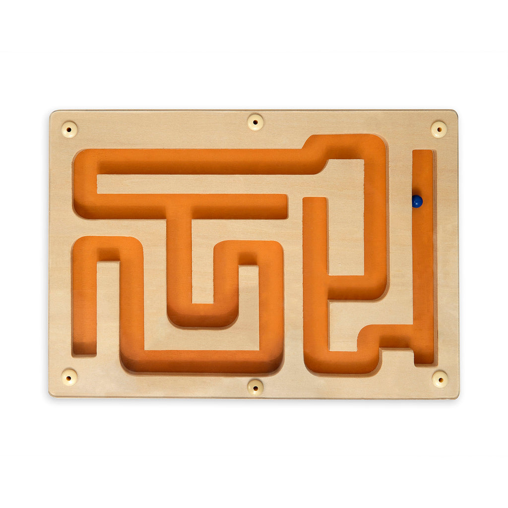 shows a top view of the track marble maze game