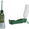 shows the Crufts Travel Pet Water Bottle when the drinking tray is unfolded for use