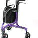 The image shows the purple coloured freestyle tri/three wheeled walker