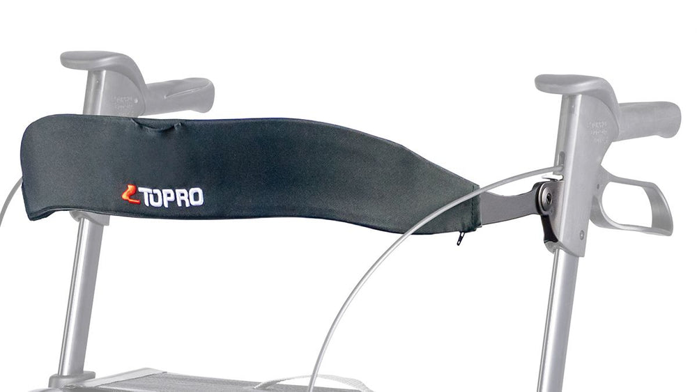 the image shows a close up of the backstrap on the topro olympus rollator