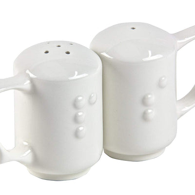 Wade Dignity One Handled Salt & Pepper Shakers – White