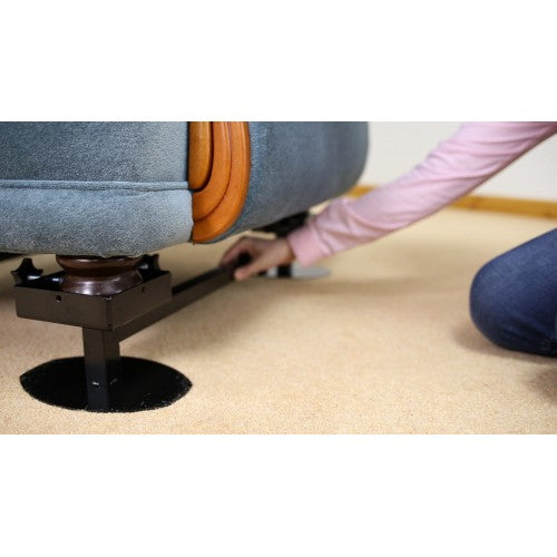 Shows how the Alexander Universal Furniture Raiser Mk2 Square Cup (9cm Diameter) work