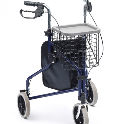 Lightweight 3 Wheel/Tri Walker with Bag and Basket