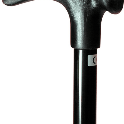shows the handle of the comfort grip adjustable height walking stick