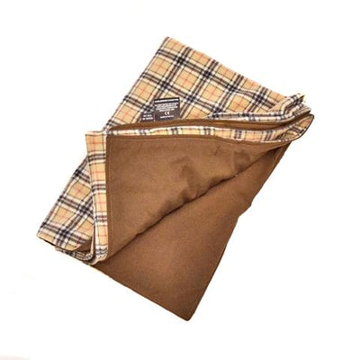 Luxury Fleece Blanket – Camel Check