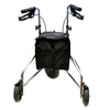 shows the rear view of the Days Steel Tri Wheel Walker