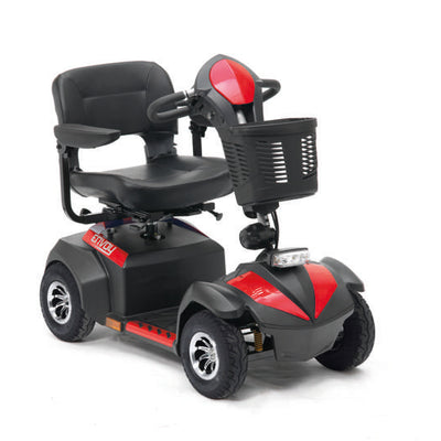 the image shows the red envoy 4 mobility scooter