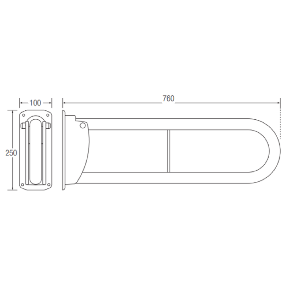 Dimensions: 250 height, 100 width, 760 width