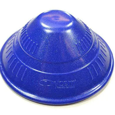 A top view of a blue Dycem Jar Opener